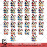 Bluey Family Christmas NFL ALL TEAM Svg Eps Dxf Png File, Digital Download, Instant Download
