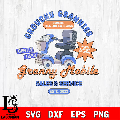 Bluey Grouchy Grannies Svg Eps Dxf Png File, Digital Download, Instant Download