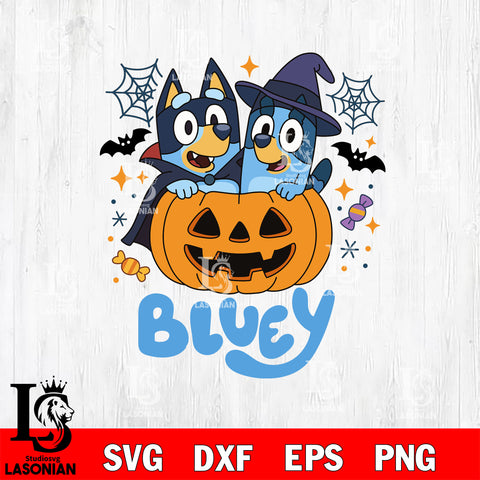 Bluey Halloween SVG DXF EPS PNG FILE,Halloween File Cut, NCAA Digital Download,Instant Download,Christmas Silhouette