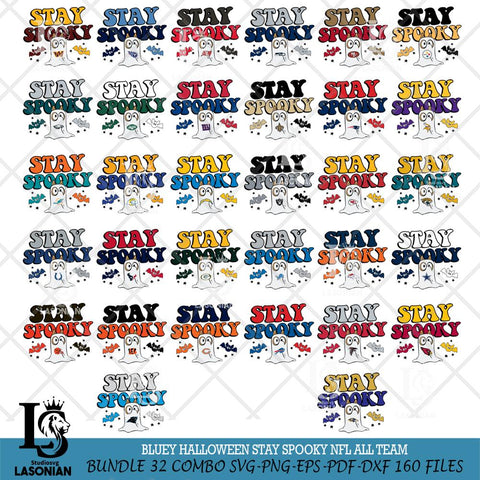 Bluey Halloween Stay Spooky NFL Svg Eps Dxf Png File, Digital Download, Instant Download