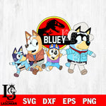 Bluey Jurassic Park Svg Eps Dxf Png File, Digital Download, Instant Download