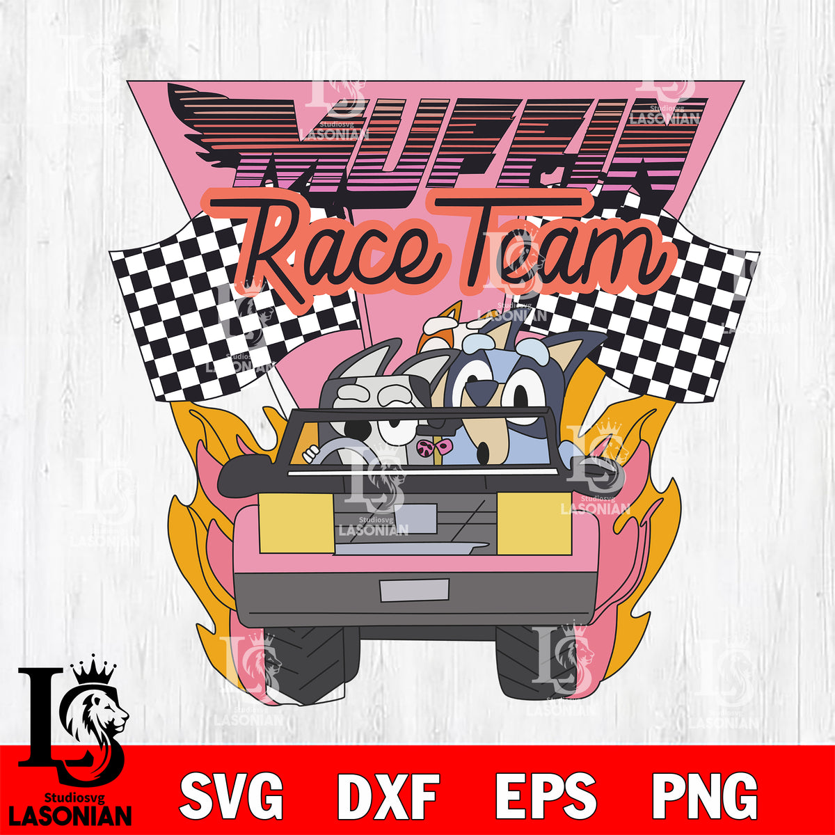 Bluey Muffin Race Team – lasoniansvg