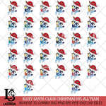 Bluey Santa Claus Christmas NFL ALL TEAM Svg Eps Dxf Png File, Digital Download, Instant Download