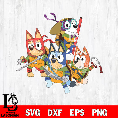 Bluey Turtle Svg Eps Dxf Png File, Digital Download, Instant Download