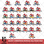 Bluey & Bingo Christmas MLB ALL TEAM Svg Eps Dxf Png File, Digital Download, Instant Download