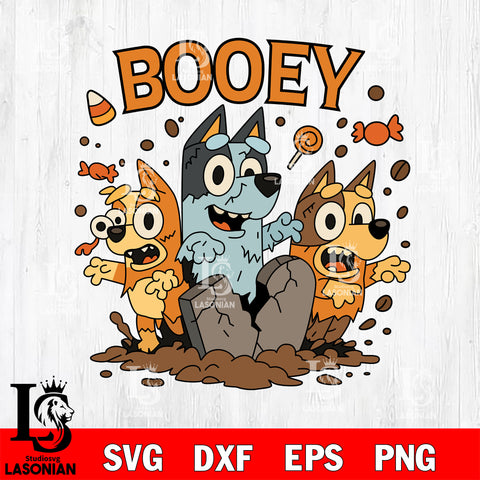Bluey bingo booey halloween SVG DXF EPS PNG FILE,Halloween File Cut, NCAA Digital Download,Instant Download,Christmas Silhouette