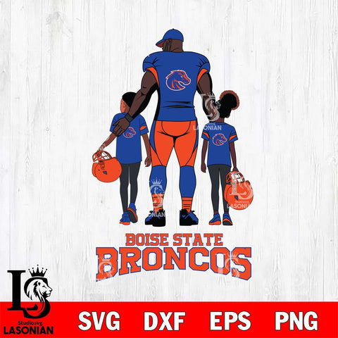 Boise State Broncos 3 Father and son Rugby SVG DXF EPS PNG FILE,NCAA SVG, Father day Digital Download,Instant Download, Silhouette