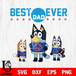 Boise State Broncos Best Dad Ever , father day , Bluey NCAA Svg Eps Dxf Png File, Digital Download, Instant Download