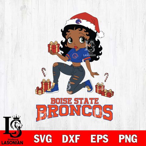 Boise State Broncos Betty Boop Gift File Cut, NCAA SVG DXF EPS PNG PDF File, Digital Download , Criucut , Silhouette