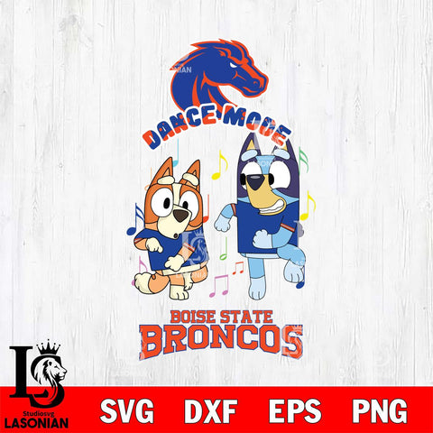 Boise State Broncos Bluey Bingo Dance Mode Svg Eps Dxf Png File, NCAA svg, Digital Download, Instant Download