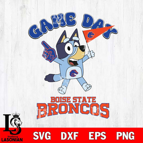 Boise State Broncos Bluey Game Day Svg Eps Dxf Png File, Digital Download, Instant Download