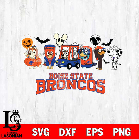 Boise State Broncos Bluey Halloween Svg Eps Dxf Png File, Digital Download, Instant Download