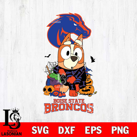 Boise State Broncos Bluey Halloween NCAA Svg Eps Dxf Png File, Digital Download, Instant Download