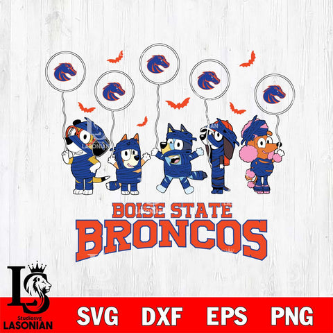 Boise State Broncos Bluey Halloween Spooky Svg Eps Dxf Png File, Digital Download, Instant Download