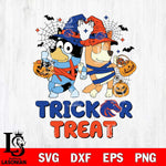 Boise State Broncos Bluey Trick or Treat Halloween 2 Svg Eps Dxf Png File, Digital Download, Instant Download