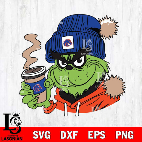 Boise State Broncos Boujee Grinch 4 Svg Eps Dxf Png File, Digital Download, Instant Download