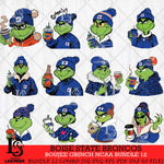 Boise State Broncos Boujee Grinch NCAA Bundle 12 SVG Eps Dxf Png File, Digital Download, Instant Download