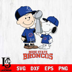 Boise State Broncos Charlie Brown and Snoopy Champions Svg Eps Dxf Png File, NCAA svg , Digital Download , Instant Download, Cricut File