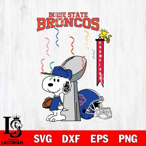 Boise State Broncos Charlie Brown and Snoopy Super Bowl Svg Eps Dxf Png File, NCAA svg , Digital Download , Instant Download, Cricut File