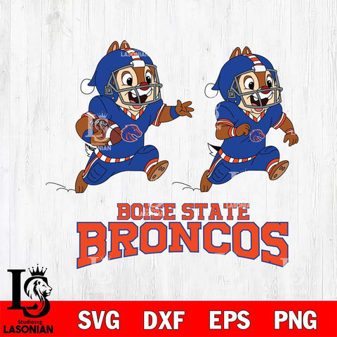 Boise State Broncos Chip & Dale Football Cricut,Christmas SVG DXF EPS PNG FILE, NCAA Digital Download,Instant Download, Silhouette