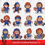 Boise State Broncos Chucky Horror Bundle 12 SVG Eps Dxf Png File, Bundle NCAA svg, Digital Download, Instant Download