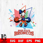Boise State Broncos Cute Daisy Duck Cheerleader SVG DXF EPS PNG FILE, NCAA File Cut,Digital Download,Instant Download