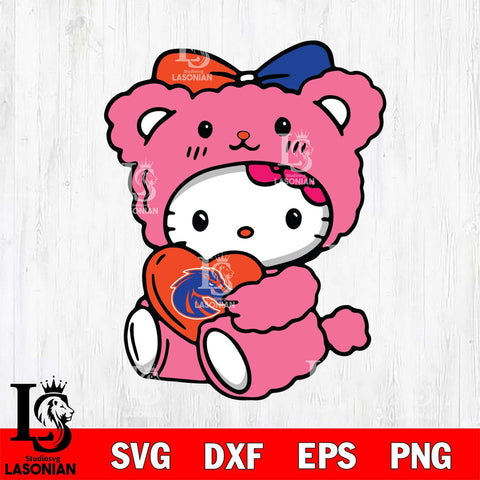 Boise State Broncos Cute Hello Kitty 3 Svg Eps Dxf Png File, Digital Download, Instant Download