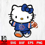 Boise State Broncos Cute Hello Kitty Football 7 Svg Eps Dxf Png File, NCAA svg, Digital Download, Instant Download