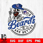 Boise State Broncos Dad With Beard Are Better Svg Eps Dxf Png File, Digital Download, Instant Download