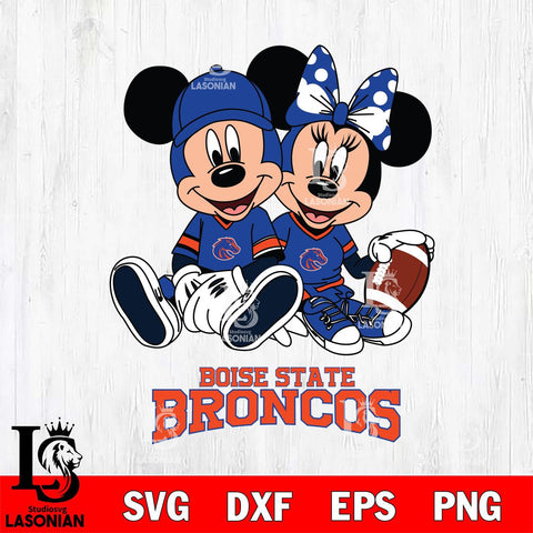 Boise State Broncos Disney Mickey And Minnie Football Svg Eps Dxf Png File, NCAA svg , Digital Download , Instant Download, Cricut File