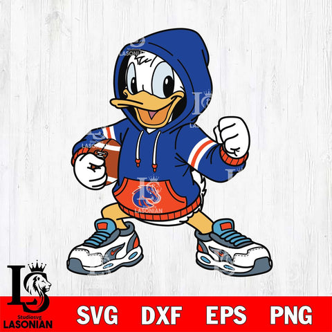Boise State Broncos Donald Duck Disney Christmas File Cut, NCAA SVG DXF EPS PNG FILE, Digital Download , Criucut , Silhouette
