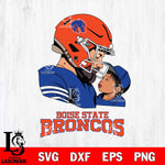 Boise State Broncos Father And Child Rugby SVG DXF EPS PNG FILE,NCAA SVG, Father day Digital Download,Instant Download, Silhouette