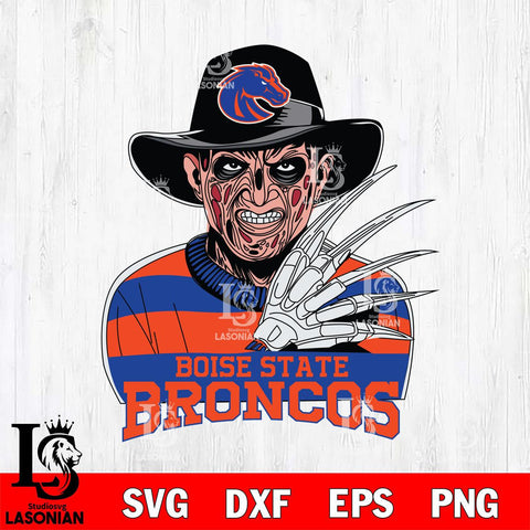 Boise State Broncos Freddy Krueger Horror Halloween Svg Eps Dxf Png File, NCAA svg, Digital Download, Instant Download