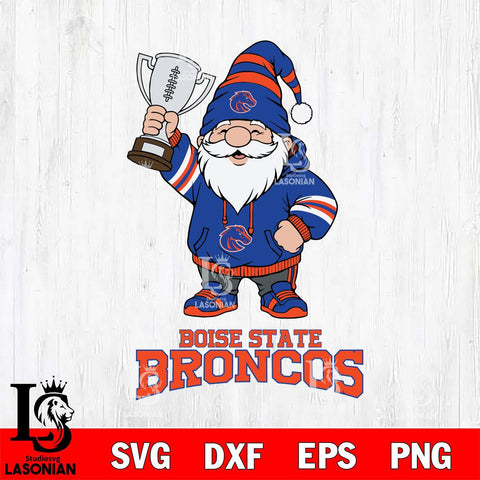 Boise State Broncos Gnome Champion File Cut, NCAA SVG, Digital Download , Criucut , Silhouette