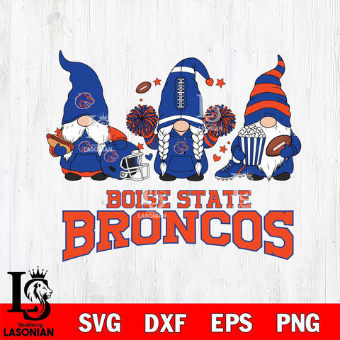 Boise State Broncos Gnome Fan File Cut, NCAA SVG, Digital Download , Criucut , Silhouette