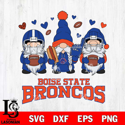 Boise State Broncos Gnome Rugby File Cut, NCAA SVG, Digital Download , Criucut , Silhouette