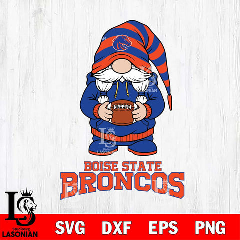 Boise State Broncos Gnome Sport File Cut, NCAA SVG, Digital Download , Criucut , Silhouette