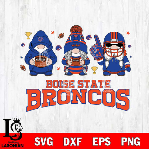 Boise State Broncos Gnome #1 Football File Cut, NCAA SVG, Digital Download , Criucut , Silhouette