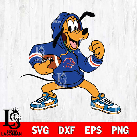 Boise State Broncos Goofy Disney Football Christmas File Cut, NCAA SVG DXF EPS PNG FILE, Digital Download , Criucut , Silhouette
