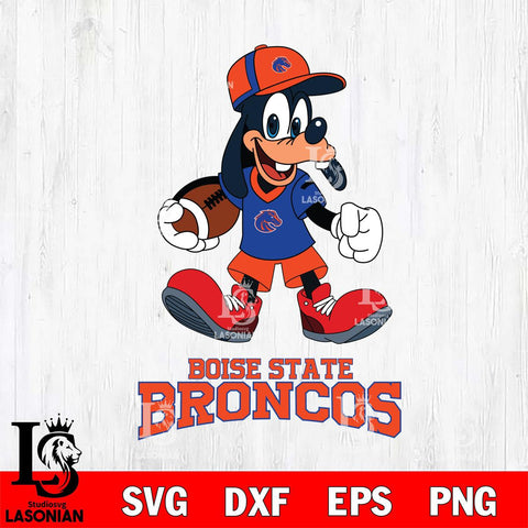 Boise State Broncos Goofy Football Player SVG DXF EPS PNG FILE,NCAA svg ,Football Digital Download,Instant Download, Silhouette