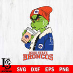Boise State Broncos Grinch Bougie Football Svg Eps Dxf Png File, Digital Download, Instant Download