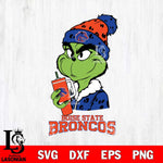 Boise State Broncos Grinch Bougie Leopard Svg Eps Dxf Png File, Digital Download, Instant Download