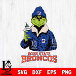 Boise State Broncos Grinch Leopard Svg Eps Dxf Png File, Digital Download, Instant Download