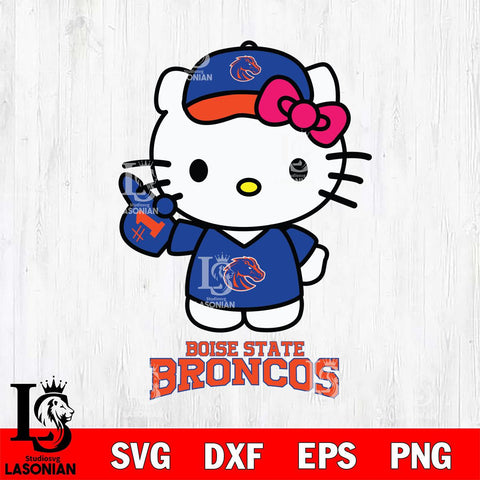 Boise State Broncos Hello Kitty Best Fan Svg Eps Dxf Png File, Digital Download, Instant Download