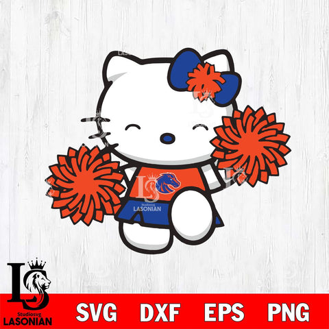 Boise State Broncos Hello Kitty Cheerleader Svg Eps Dxf Png File, Digital Download, Instant Download
