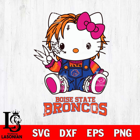Boise State Broncos Hello Kitty Horror Svg Eps Dxf Png File, Digital Download