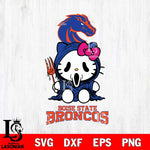 Boise State Broncos Hello Kitty Horror 4 Svg Eps Dxf Png File, Digital Download