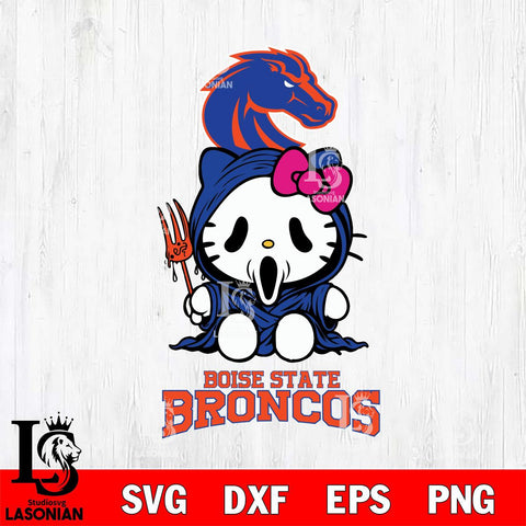 Boise State Broncos Hello Kitty Horror 4 Svg Eps Dxf Png File, Digital Download