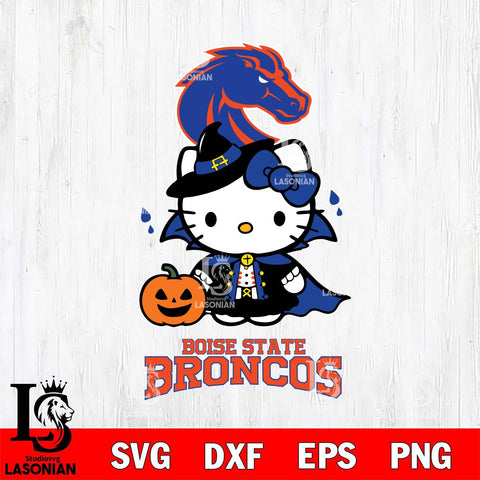 Boise State Broncos Hello Kitty Horror 9 Svg Eps Dxf Png File, Digital Download