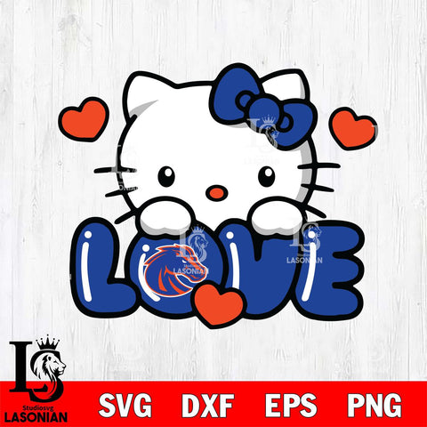 Boise State Broncos Hello Kitty Love Svg Eps Dxf Png File, Digital Download, Instant Download
